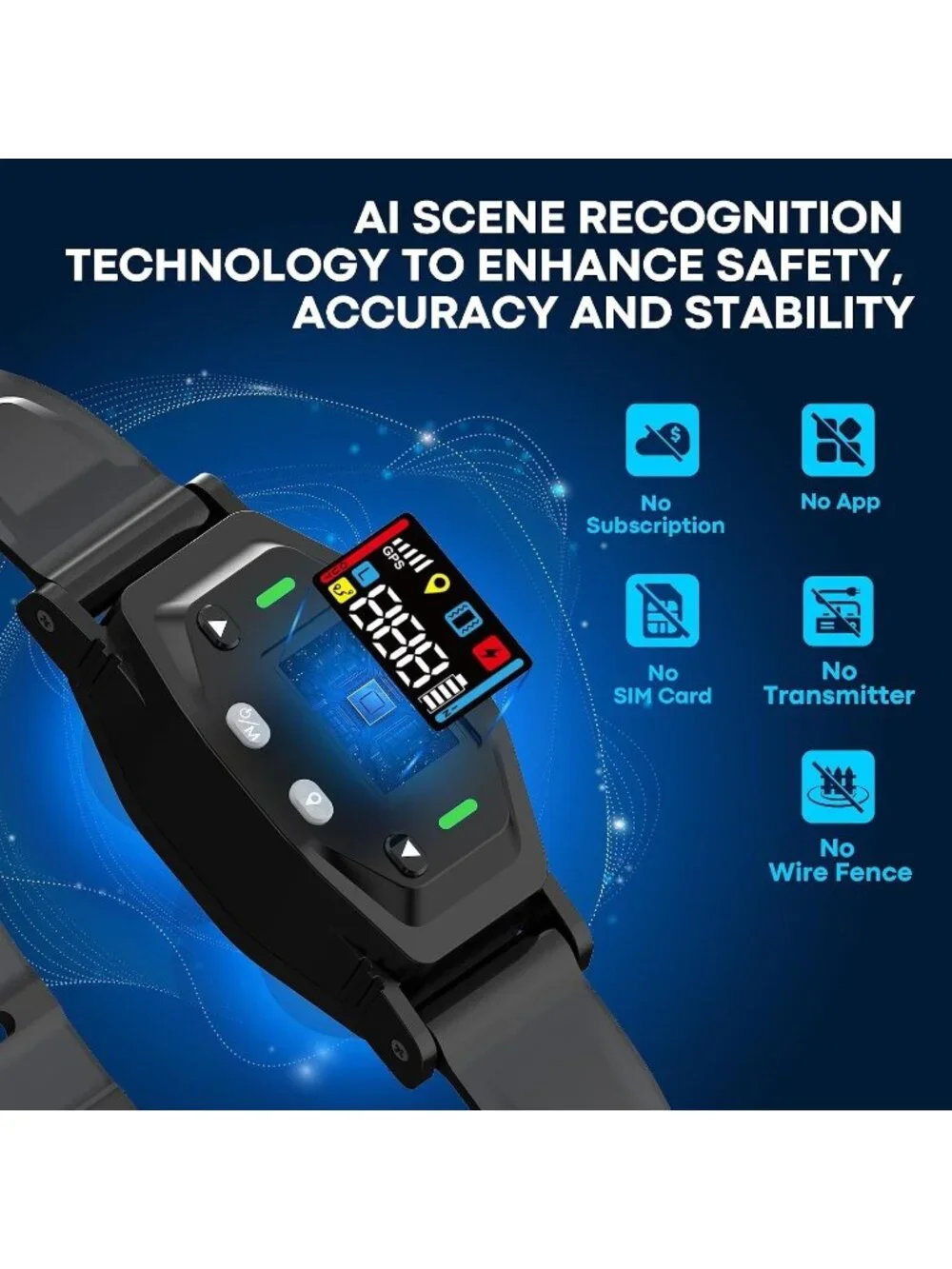 GPS Electric Fence for Dogs Wireless System GPS Collar F850 4 zone 3 modes New